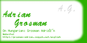 adrian grosman business card